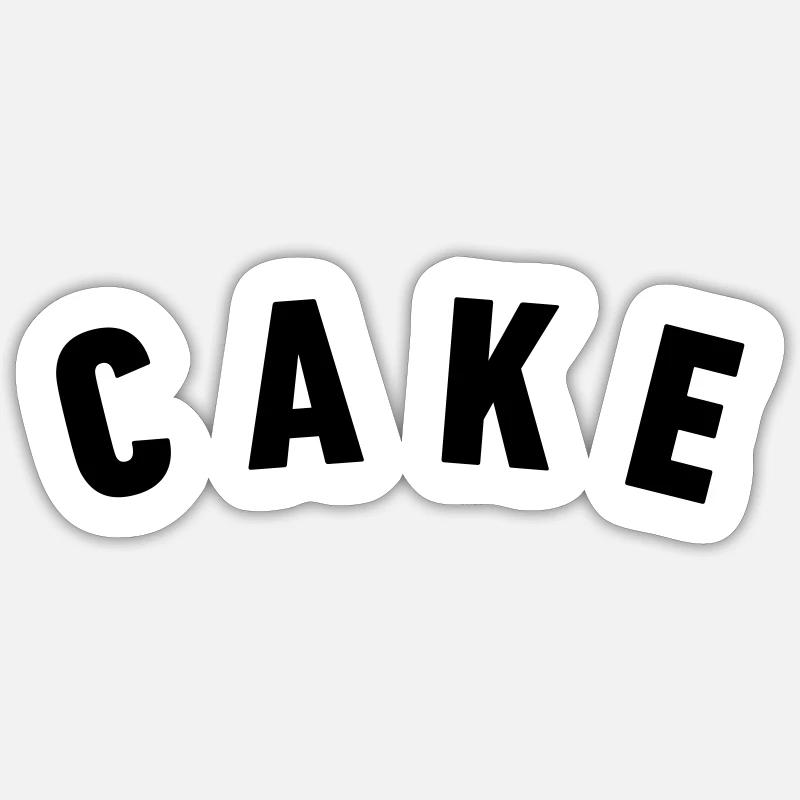 cake - Sticker Größe S (10 x 10 cm) - Mattweiß