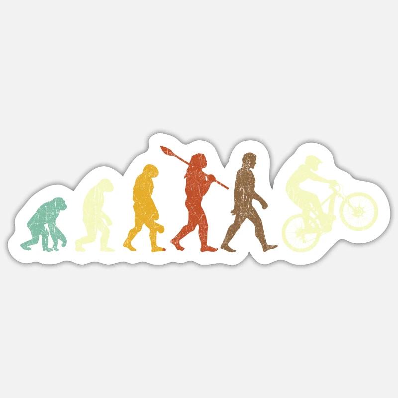 Mountain Bike Evolution Vintage Evolution Bicycle Sticker size S (10 x 10 cm)