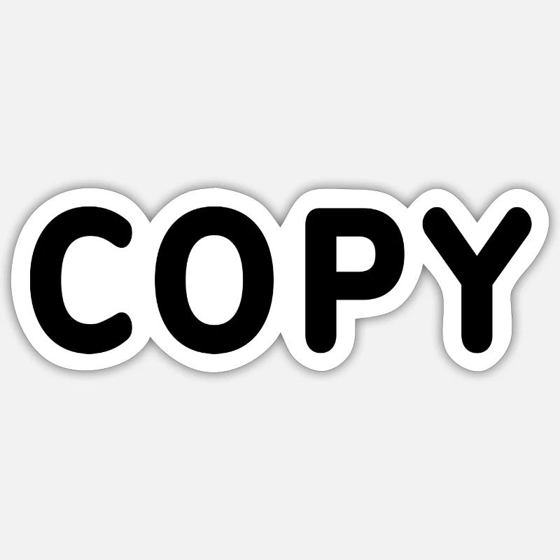 copy paste - Copy - Sticker taille S (10 x 10 cm) - blanc mat
