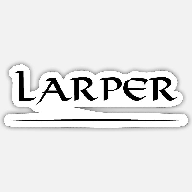 Larper - Sticker size S (10 x 10 cm) - white matte