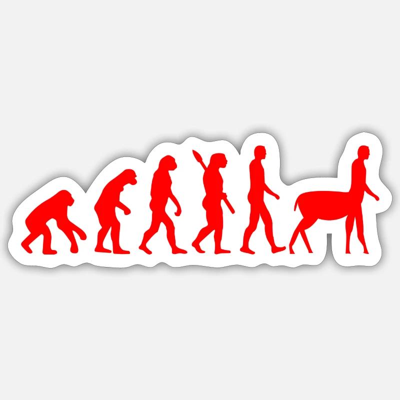 Evolution zum Zentaur Sticker Größe S (10 x 10 cm)