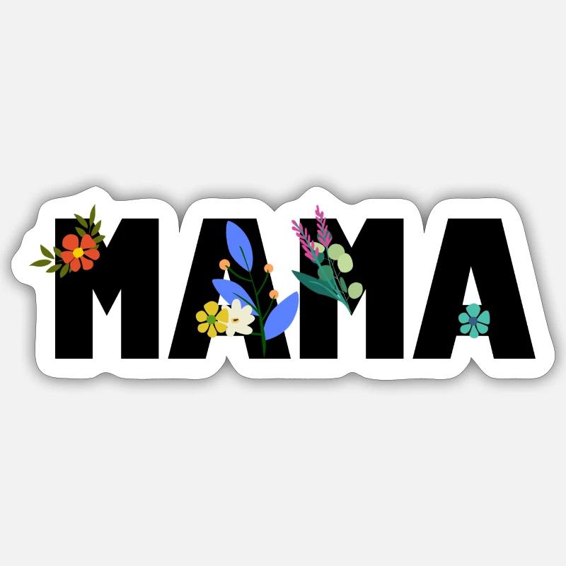 maman - Sticker taille S (10 x 10 cm) - blanc mat