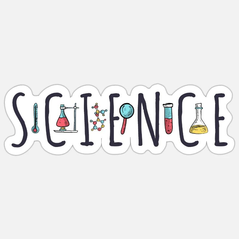 science - Sticker size S (10 x 10 cm) - white matte