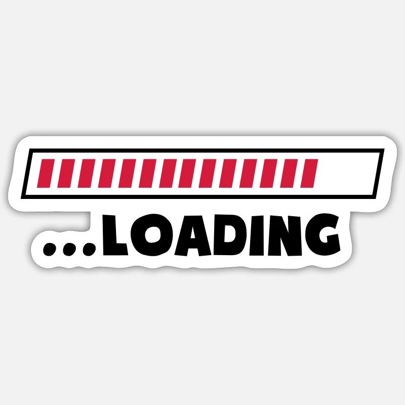 loading ladebalken - Sticker taille S (10 x 10 cm) - blanc mat