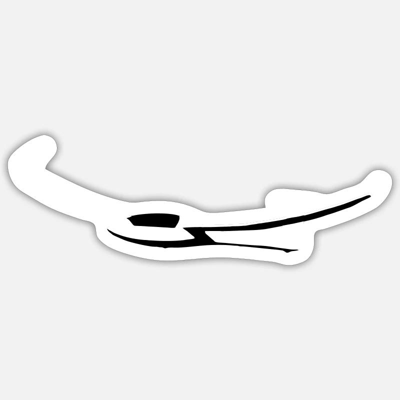 Glider Glider Glider Pilot Pilot - Sticker size S (10 x 10 cm) - white matte
