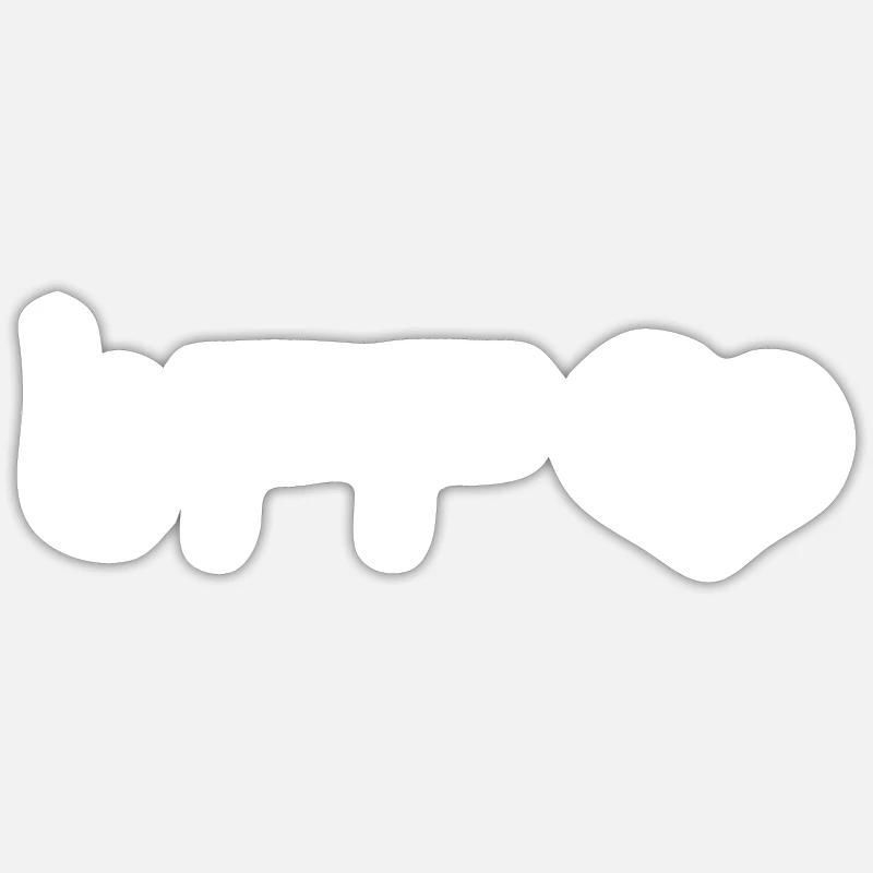 Meilleurs amis - Sticker taille S (10 x 10 cm) - blanc mat