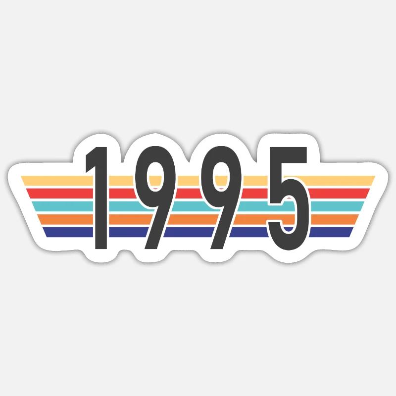 Year 1995 - Sticker size S (10 x 10 cm) - white matte