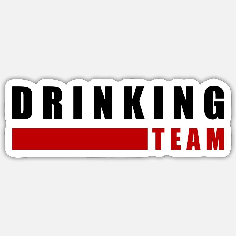 drinking team - Sticker size S (10 x 10 cm) - white matte