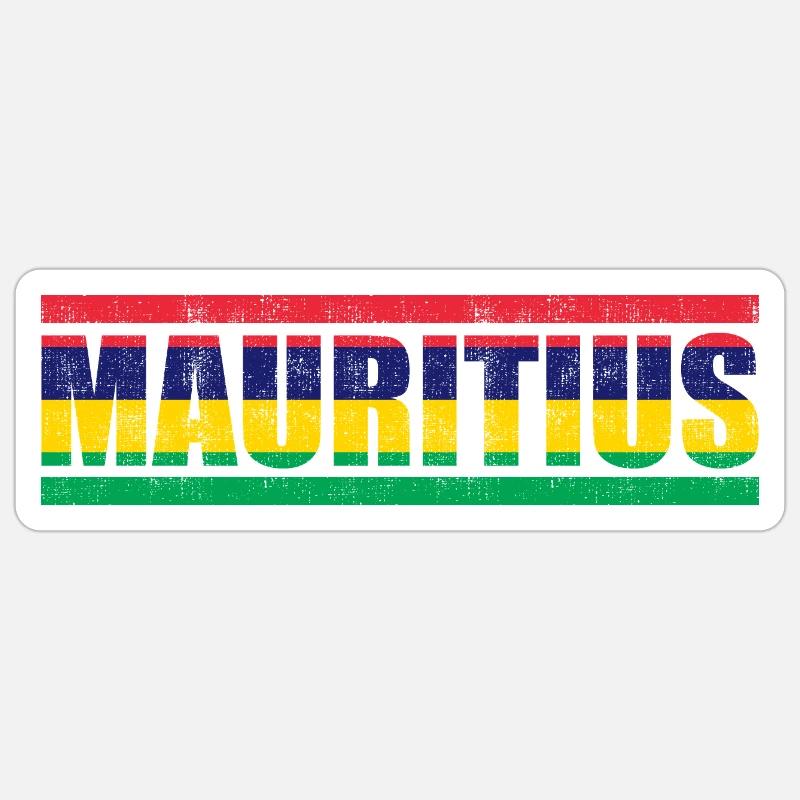 Mauritius - Sticker size S (10 x 10 cm) - white matte