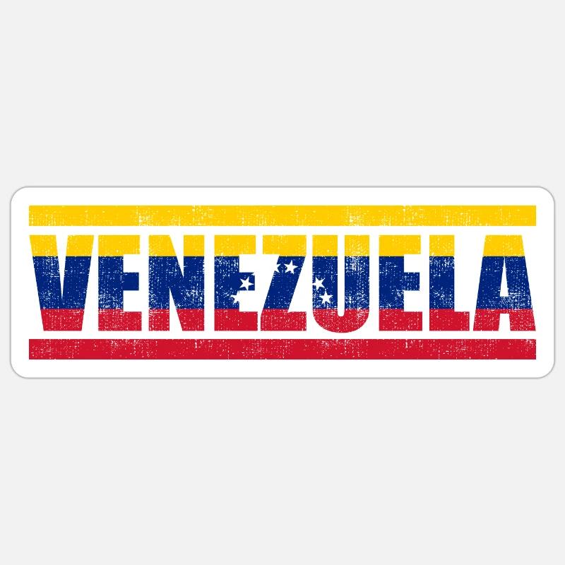 Venezuela - Sticker formato S (10 x 10 cm) - bianco opaco