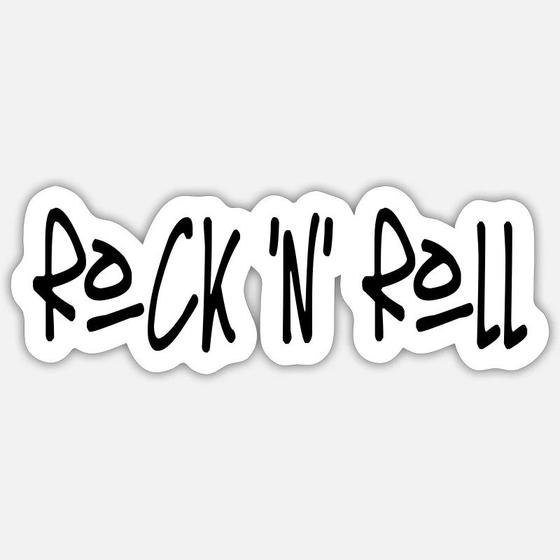 Rock n Roll Sticker Größe S (10 x 10 cm)