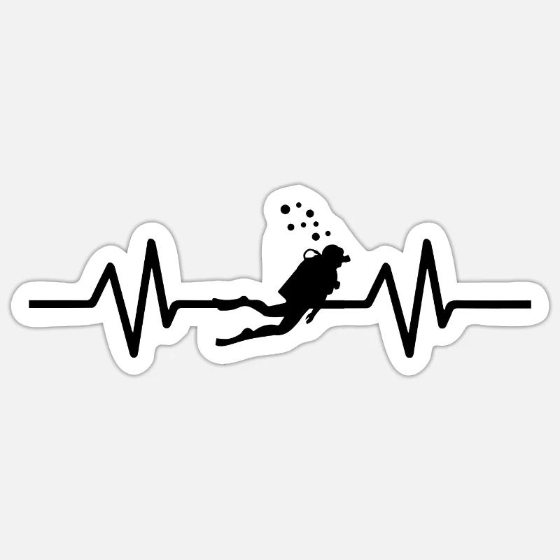 Diving Dive Dive - Sticker size S (10 x 10 cm) - white matte
