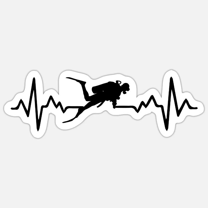Diving Dive Dive - Sticker size S (10 x 10 cm) - white matte