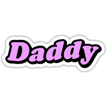 Daddy - Sticker Größe S (10 x 10 cm) - Mattweiß - Vorne