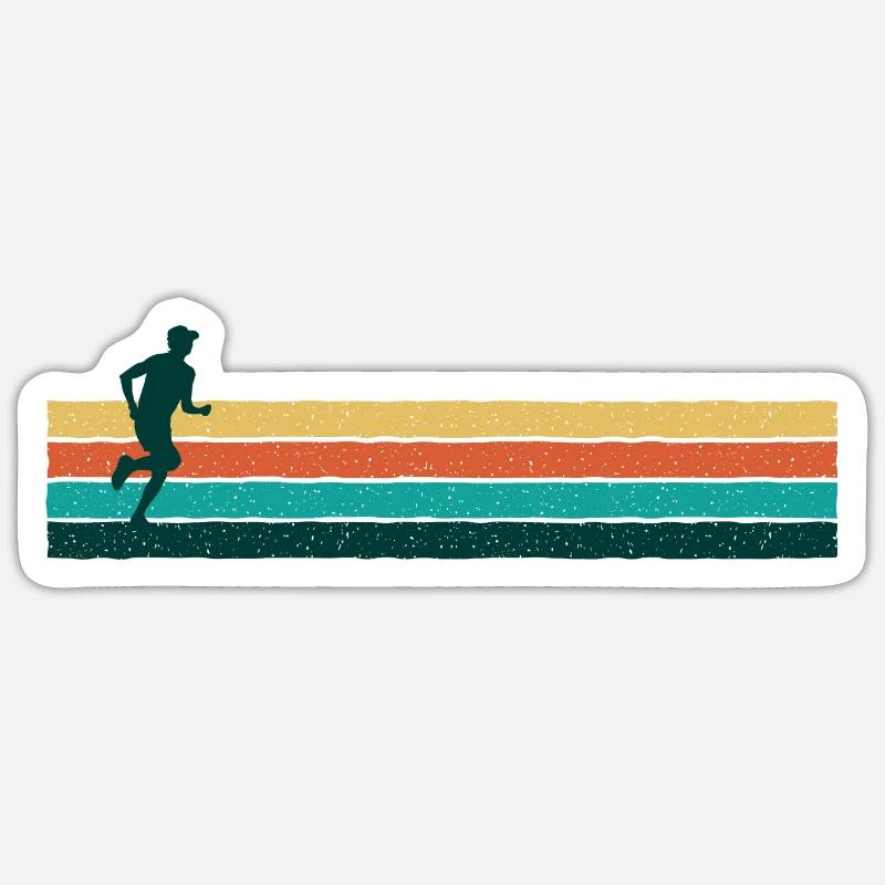 Running - Sticker Größe S (10 x 10 cm) - Mattweiß