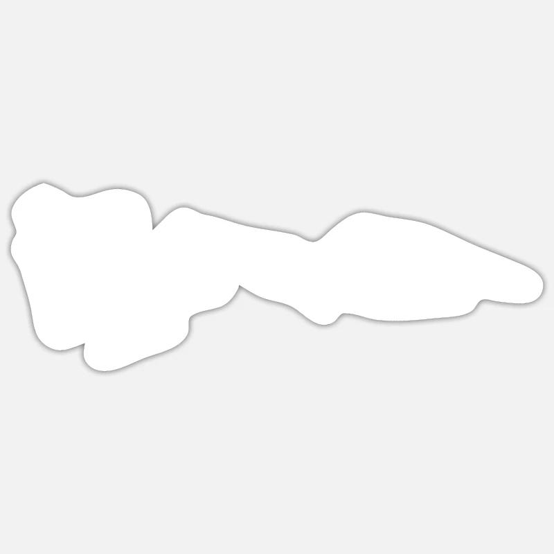 Snowboard Snowboarder - Sticker taille S (10 x 10 cm) - blanc mat