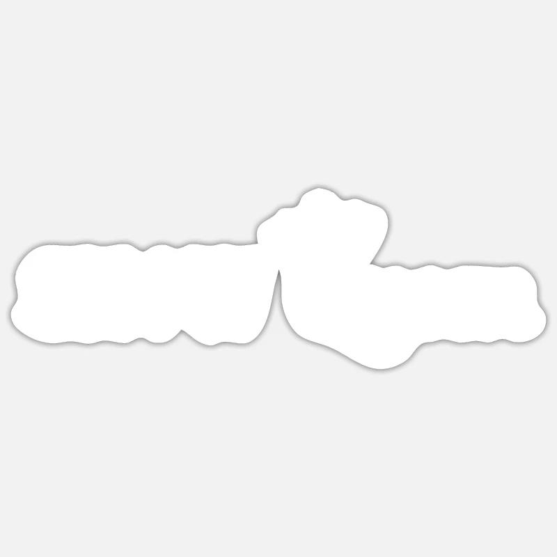 Ski Snowboard Snowboarder - Sticker taille S (10 x 10 cm) - blanc mat