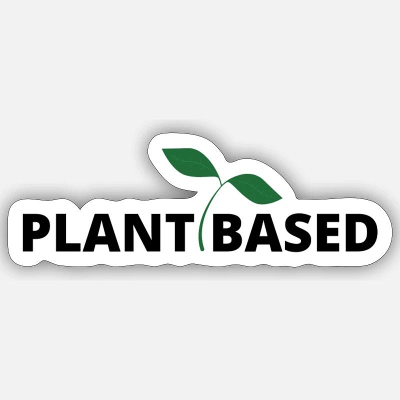 Plant Based - Sticker Größe S (10 x 10 cm) - Mattweiß