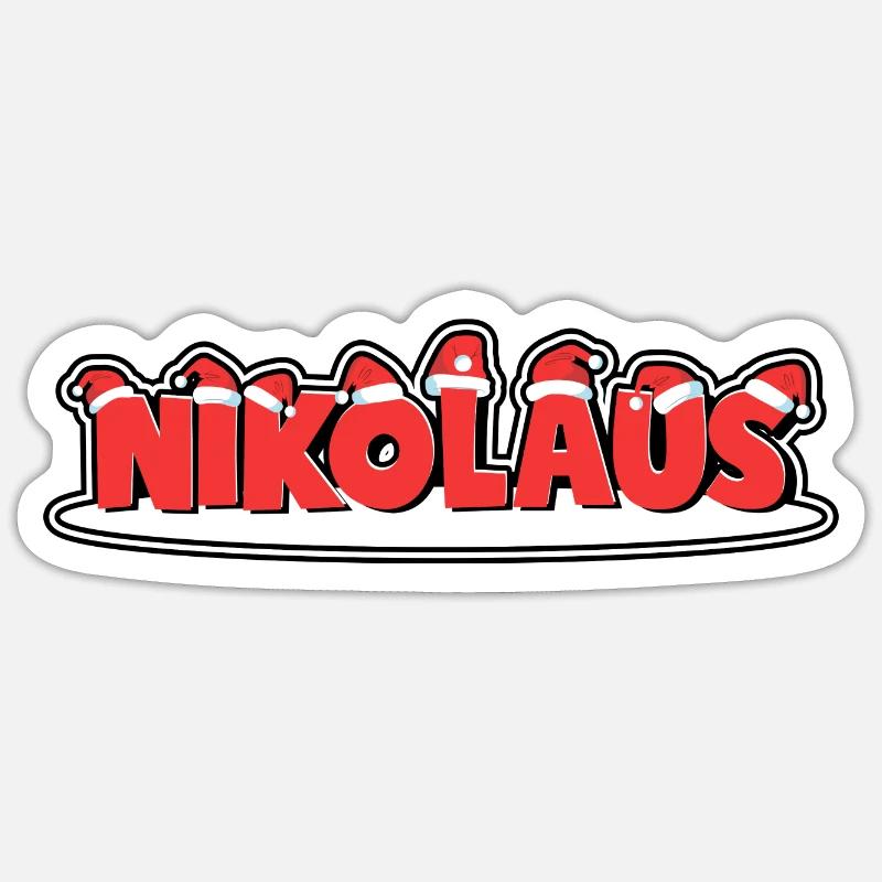 NICOLAS - Sticker taille S (10 x 10 cm) - blanc mat
