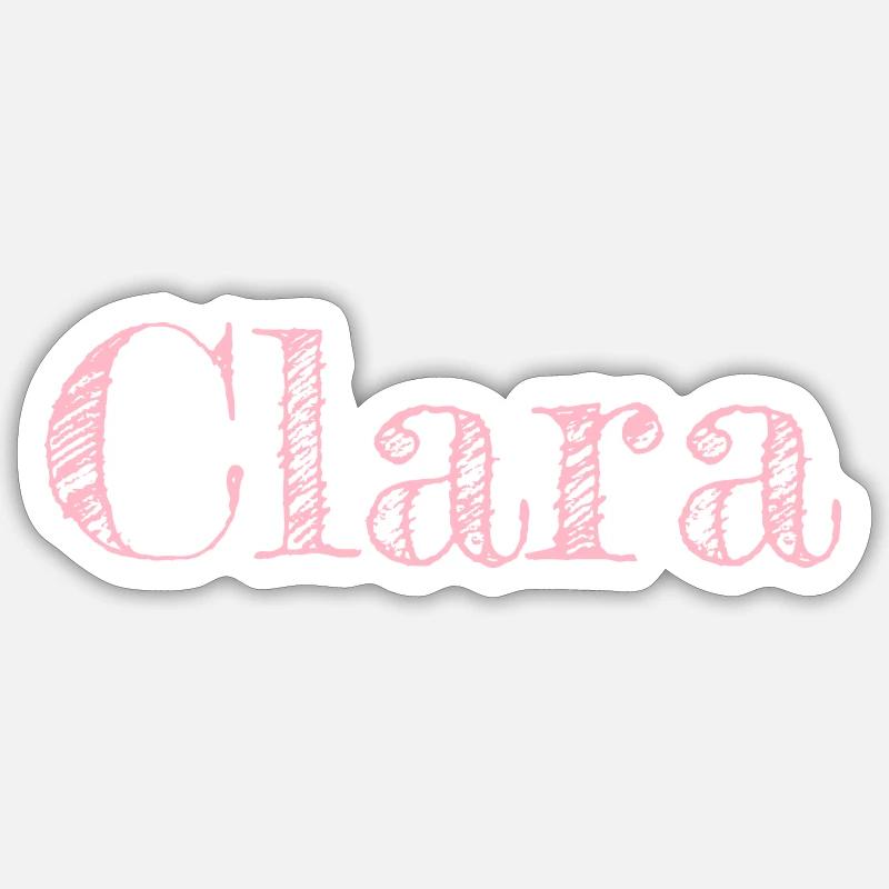 Clara - Sticker Größe S (10 x 10 cm) - Mattweiß