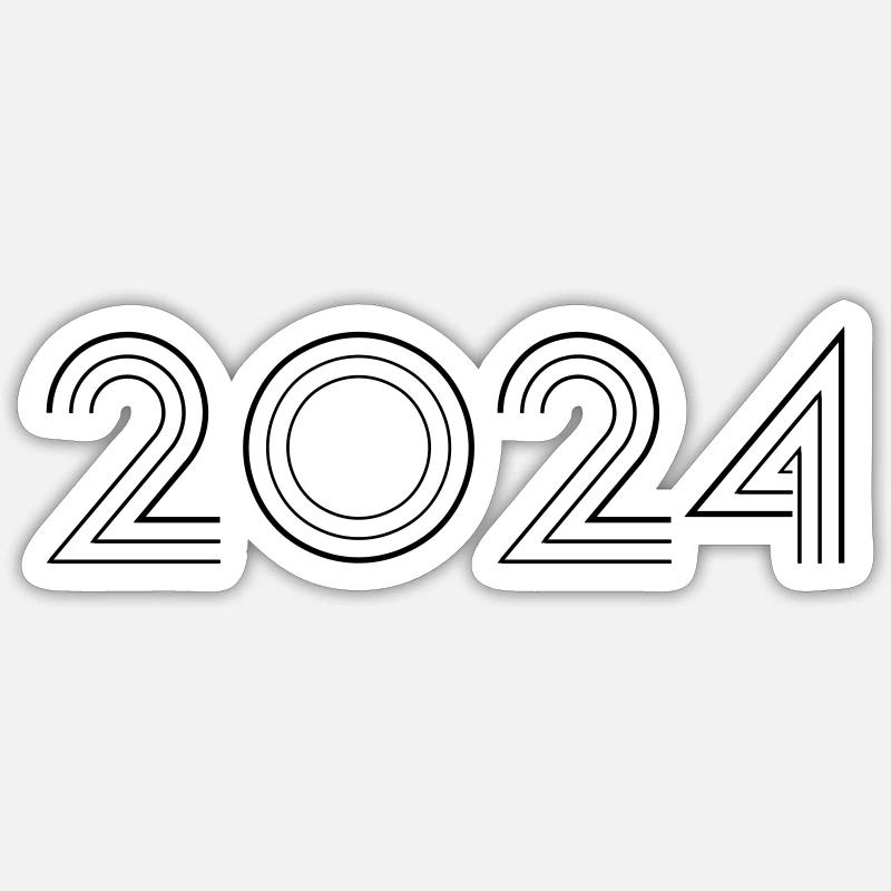 2024 - Sticker Größe S (10 x 10 cm) - Mattweiß