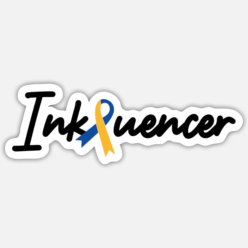 Inkluencer Inklusion Down Syndrom - Sticker Größe S (10 x 10 cm) - Mattweiß