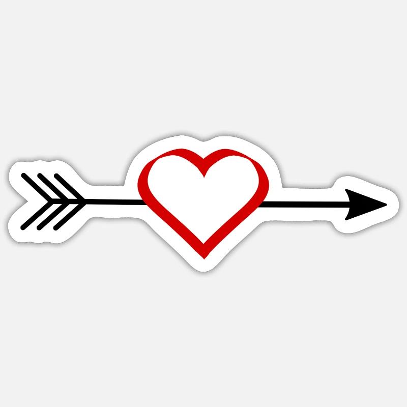 Valentinstag Geschenk Valentinstag - Sticker Größe S (10 x 10 cm) - Mattweiß
