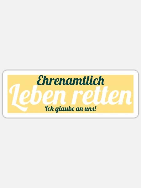 Leben retten Ehrenamtlich Glaube LifeRetter - Sticker Größe S (10 x 10 cm) - Mattweiß