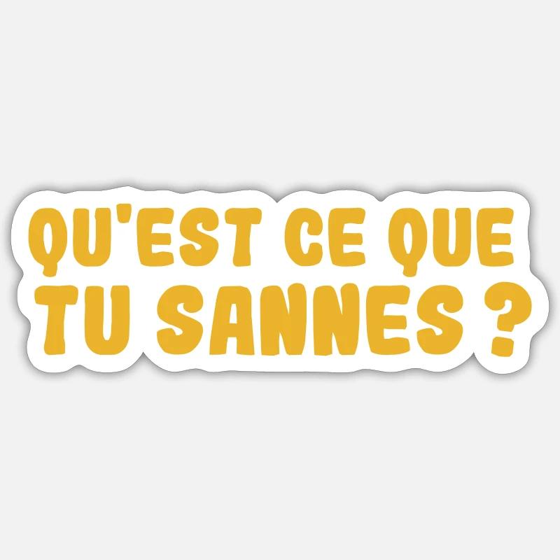 QU'EST CE QUE TU SANNES ? Expression Aveyron Sticker taille S (10 x 10 cm)