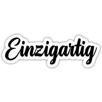 Einzigartig - Sticker Größe S (10 x 10 cm) - Mattweiß - Vorne