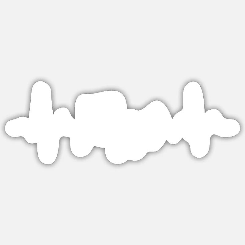 EKG Forst - Sticker Größe S (10 x 10 cm) - Mattweiß
