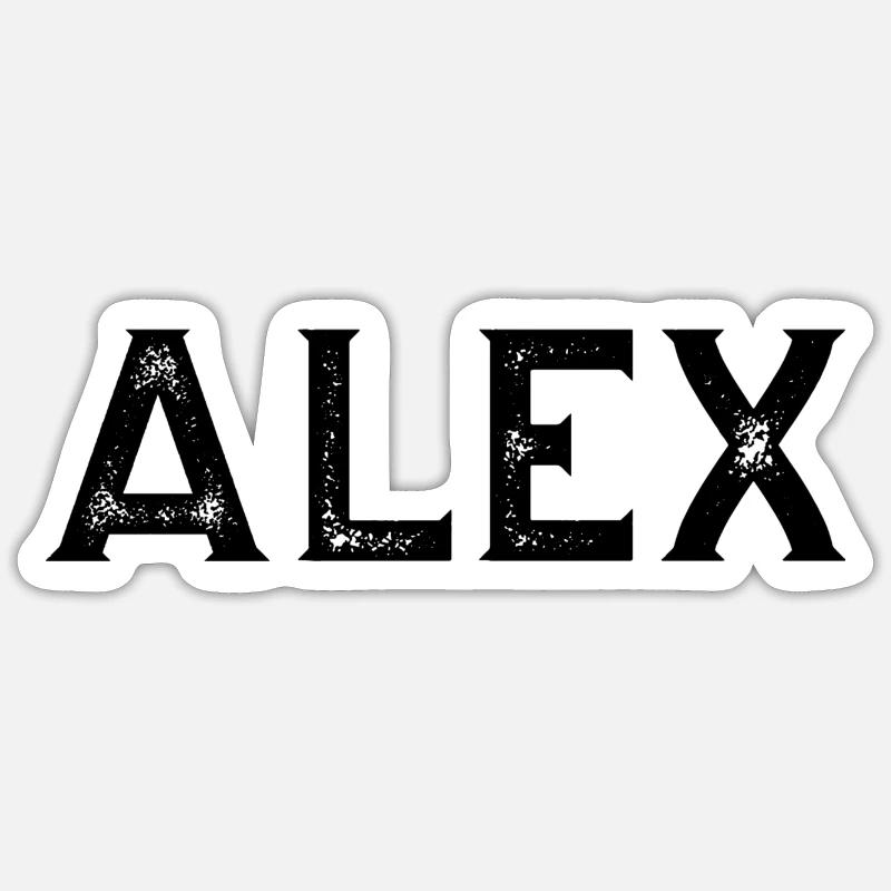 Alex - Sticker Größe S (10 x 10 cm) - Mattweiß