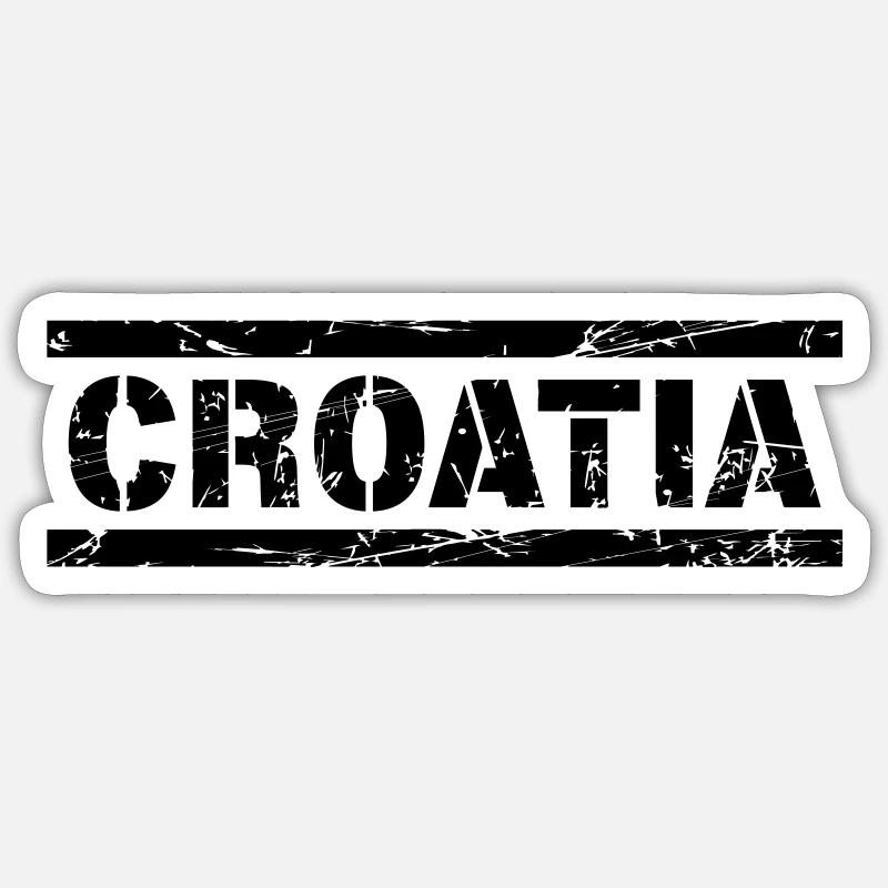 Croatia - Sticker size S (10 x 10 cm) - white matte