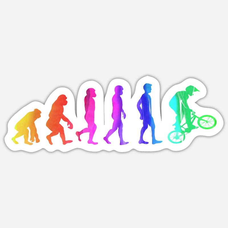 Évolution des motards Sticker taille S (10 x 10 cm)