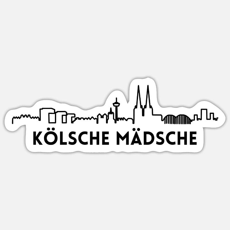 Kölsche Mädsche, Köln Sticker Größe S (10 x 10 cm)