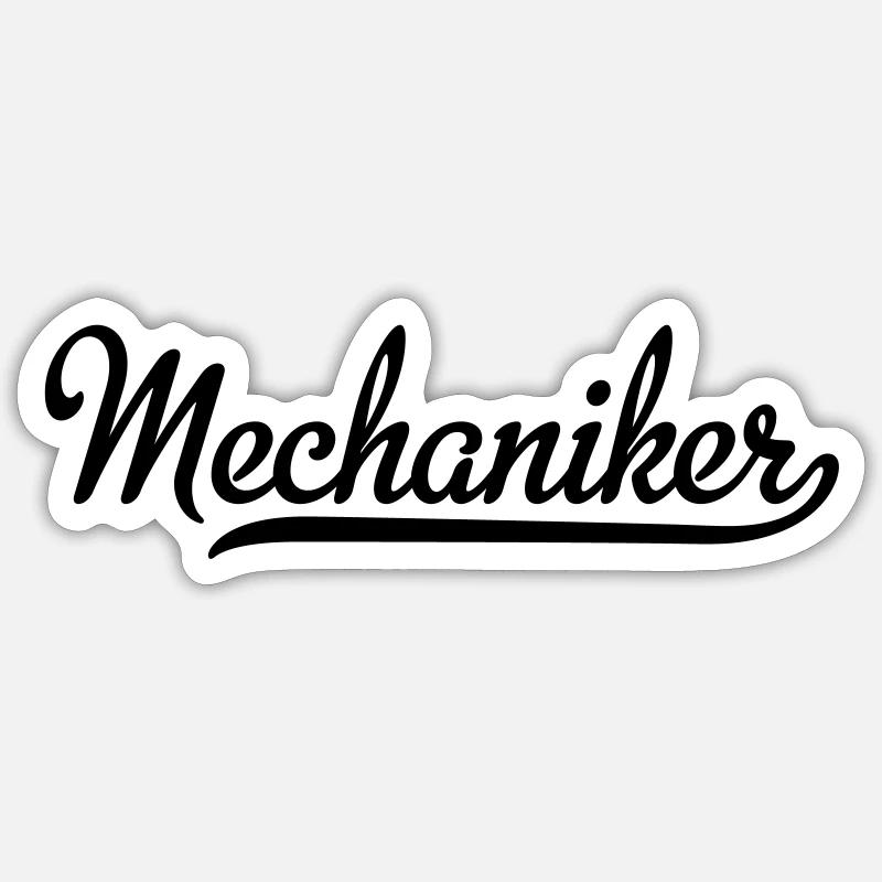 Mechaniker - Sticker Größe S (10 x 10 cm) - Mattweiß