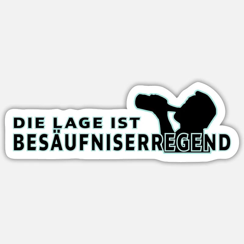 Schlimm! - Sticker Größe S (10 x 10 cm) - Mattweiß