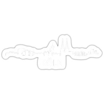 Stadt Köln - weiß - Sticker Größe S (10 x 10 cm) - Mattweiß - Vorne