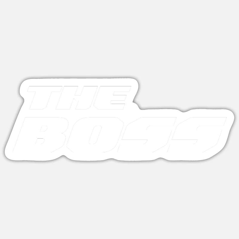 DER CHEF - Sticker Größe S (10 x 10 cm) - Mattweiß