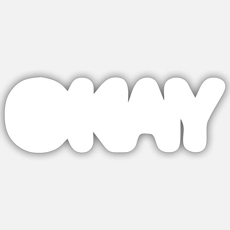 Okay - Sticker Größe S (10 x 10 cm) - Mattweiß