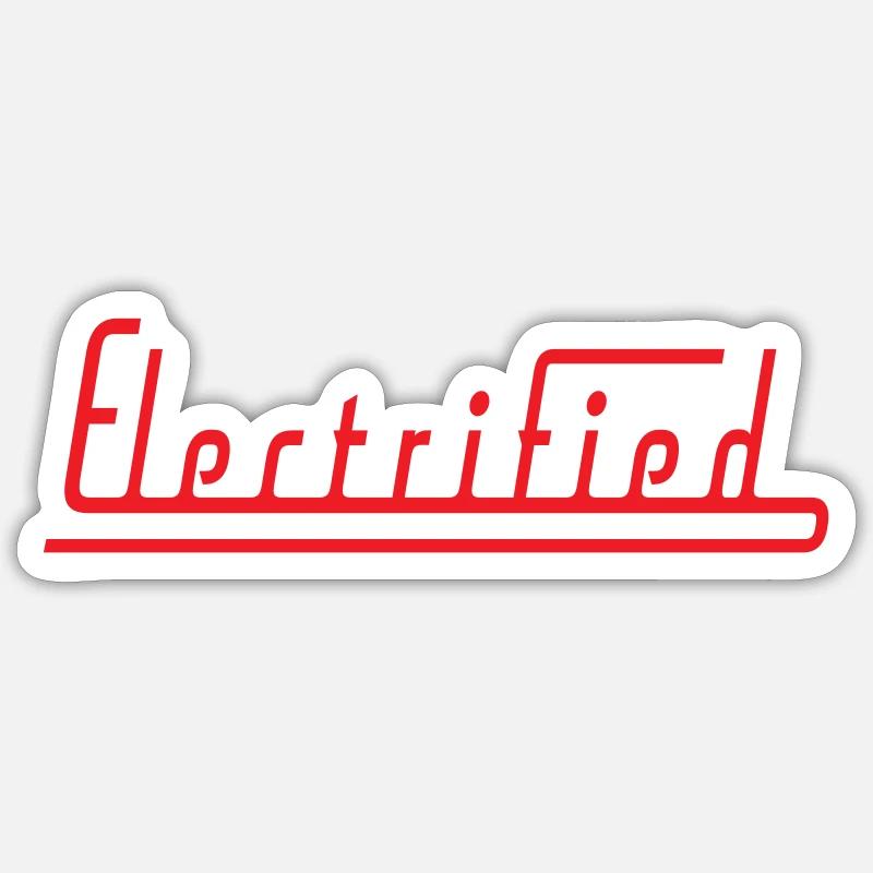 Electrified - Sticker Größe S (10 x 10 cm) - Mattweiß