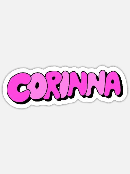 Corinna - Sticker Größe S (10 x 10 cm) - Mattweiß