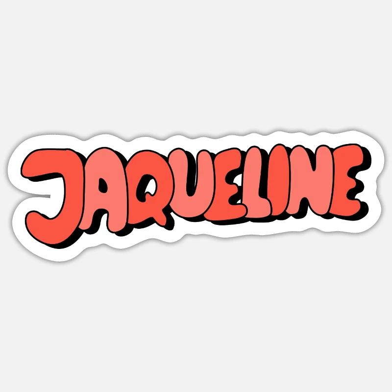 Jaqueline - Sticker taille S (10 x 10 cm) - blanc mat