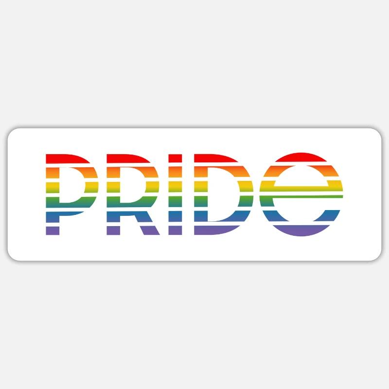 Pride rainbow white background - Sticker Größe S (10 x 10 cm) - Mattweiß