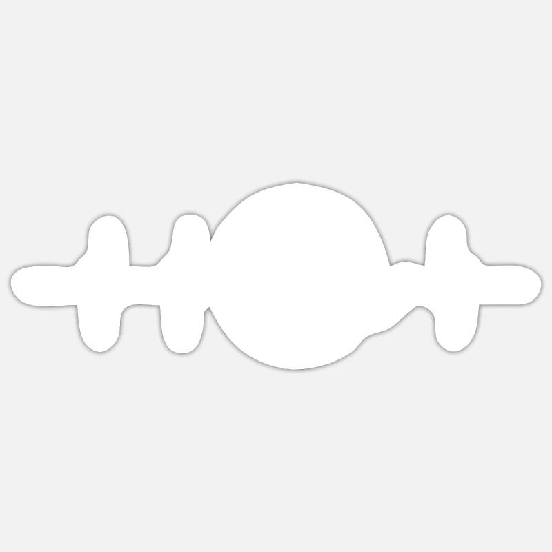 Turntable Frequency - Sticker size S (10 x 10 cm) - white matte