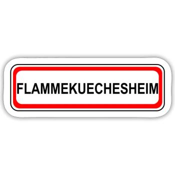 Flammekuechesheim - Sticker size S (10 x 10 cm) - white matte - Front