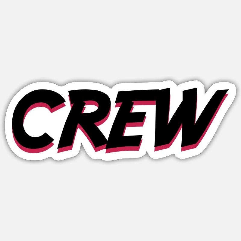 Crew - Sticker Größe S (10 x 10 cm) - Mattweiß