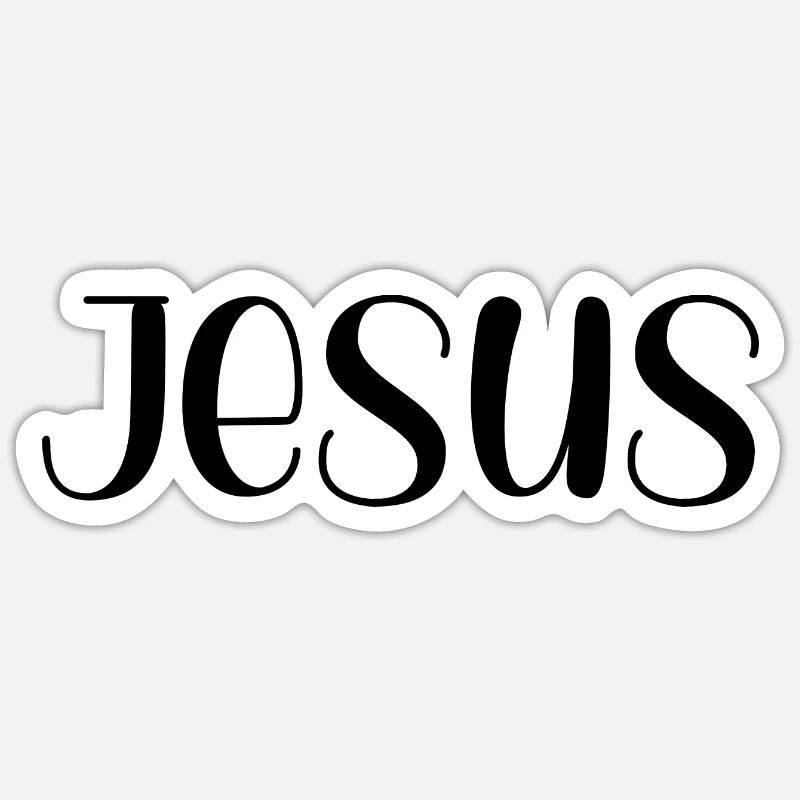 Jesus - Sticker size S (10 x 10 cm) - white matte