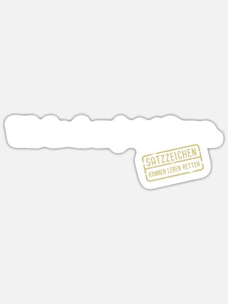 Wir kochen jetzt Papa Satzzeichen Komma Leben Vati - Sticker Größe S (10 x 10 cm) - Mattweiß