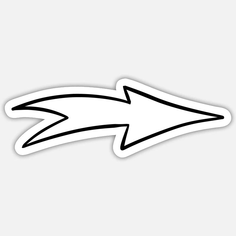 Arrow icon - Sticker size S (10 x 10 cm) - white matte